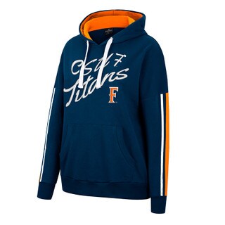 Elegant Cursive Titans Hoodie - Navy